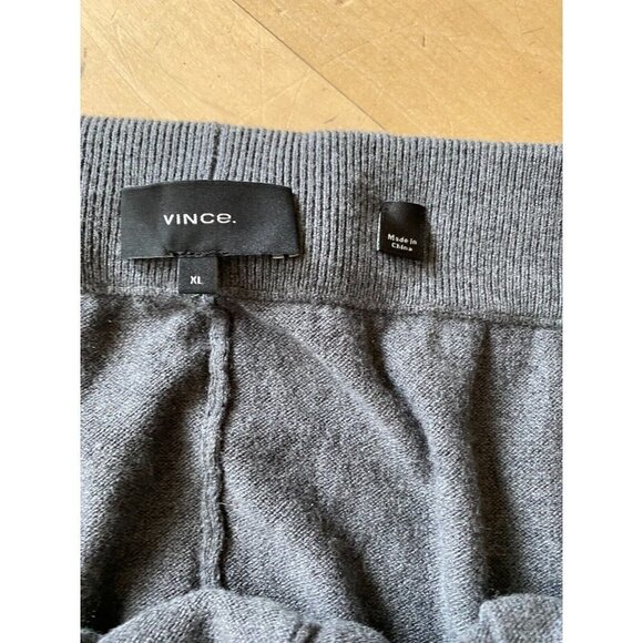 VINCE Men Gray Sweatpants Sz Xlarge Jogger Cotton Cashmere Side Stripe - Picture 4 of 6
